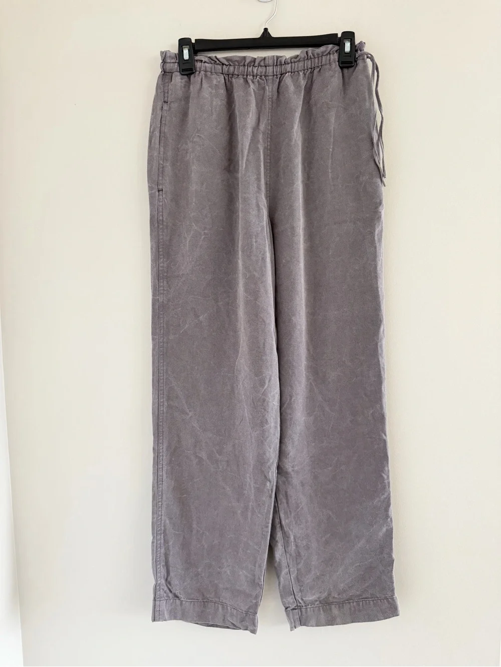 J Jill Gray Lyocell Wide Leg Pants Elastic Waist Casual Lounge Minimalist Small